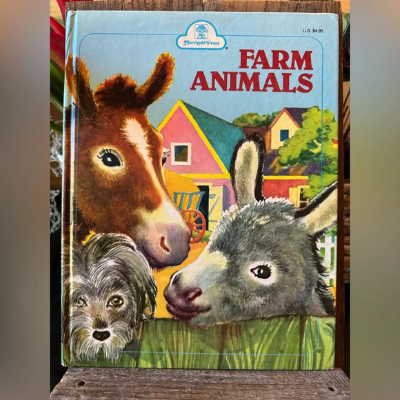 VINTAGE 1991 Farm Animals Children’s Illustrated Hardcover Book - Picture 2 of 13